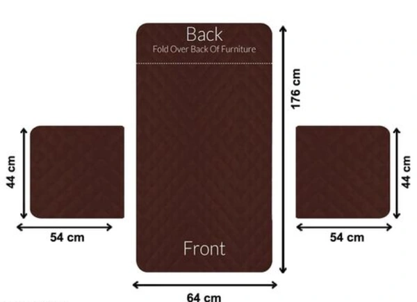 Kuber Industries Reversible 2 +1 Seater Polyester Sofa Cover for Living Room, Brown & Ivory - 2 Seater, Brown & Ivory, Polyster, Elastic/ Strechable, Multipack 1